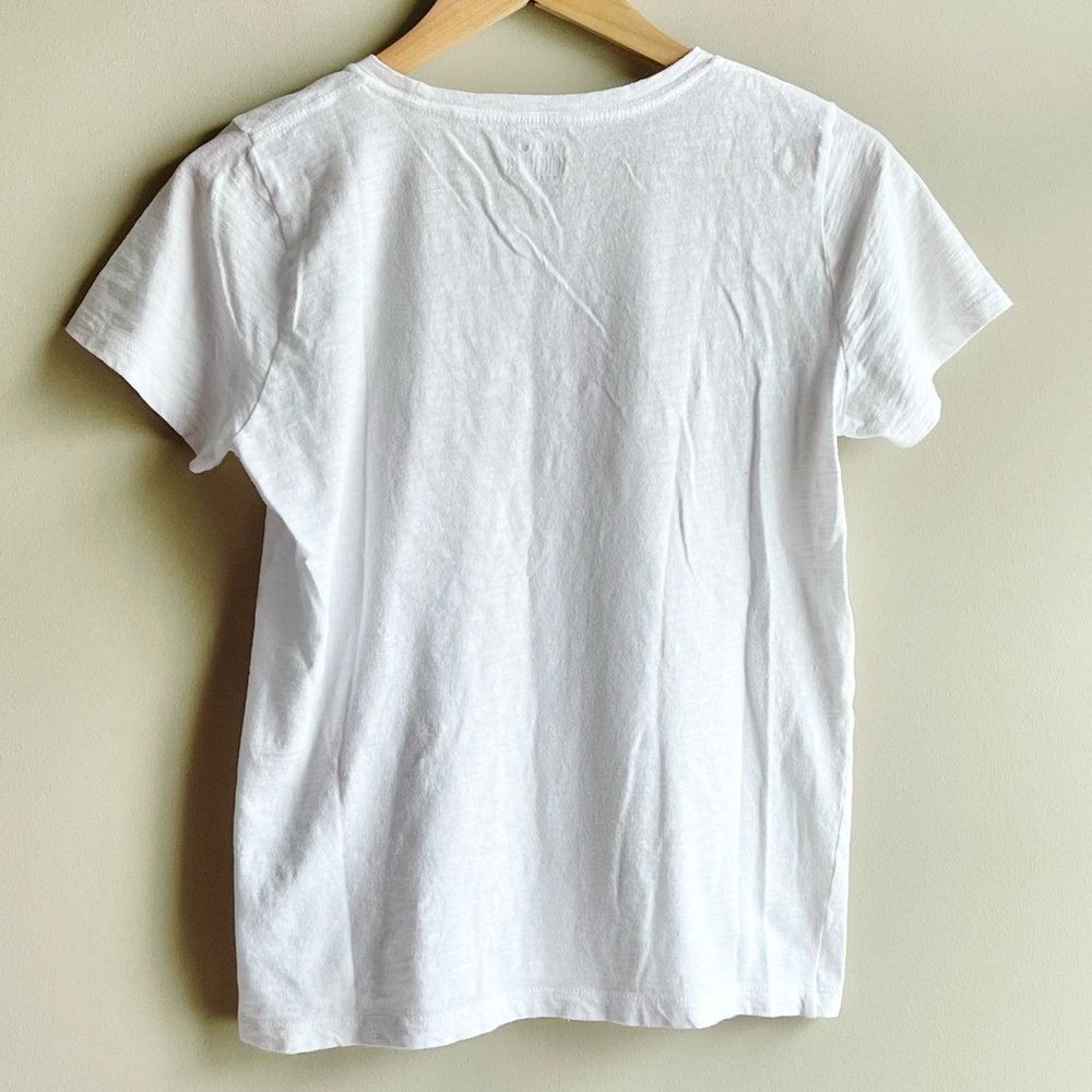 J. Crew Collector Tee 100% Cotton Short-Sleeve Tee with Red "Ciao" Graphic - Picture 3 of 3